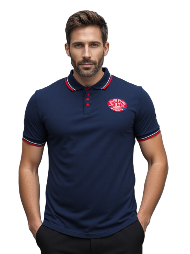 MENS SHORT SLEEVE SHIRTPOLO WITH EMBROIDERY ON CHEST